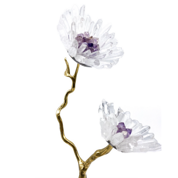 Amethyst & Clear Quartz Flower