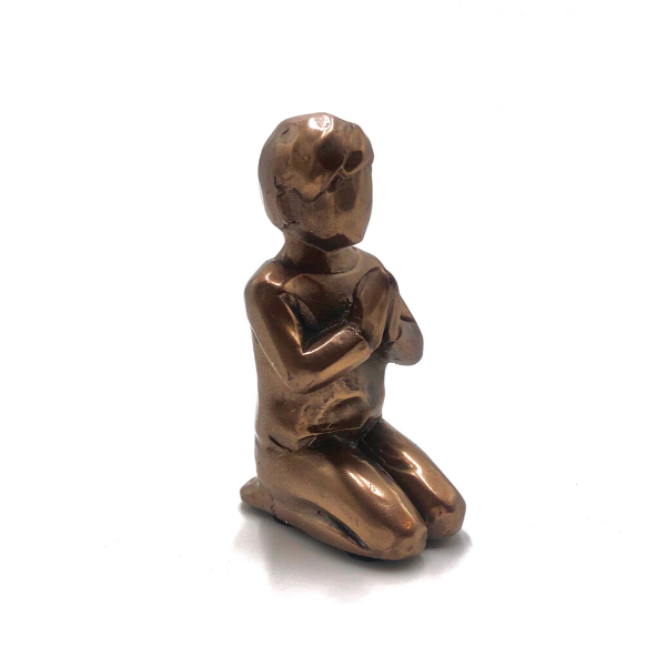 Bronze Boy In Prayer Pose