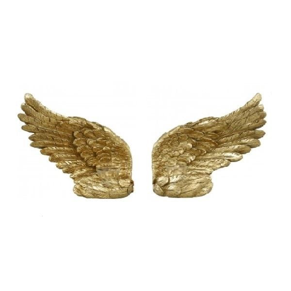 Antique Gold Open Winged Angel Tealight Holder