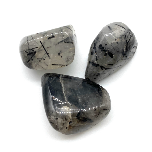Black Tourmaline & Quartz Tumblestones