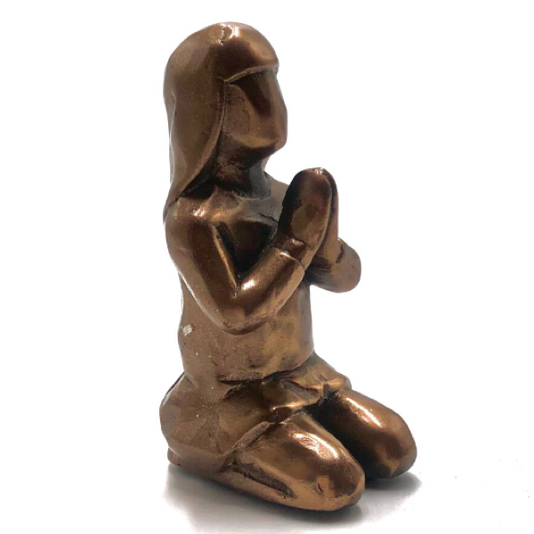 Bronze Girl In Prayer Pose