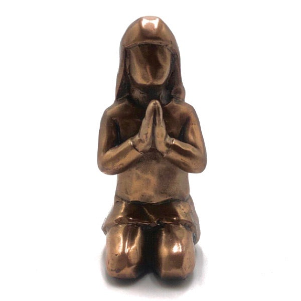 Bronze Girl In Prayer Pose