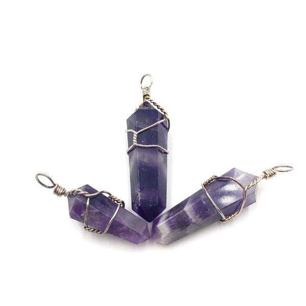 Amethyst Double Terminated Pendant Point