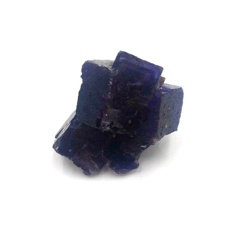 Dark Purple Fluorite Cube